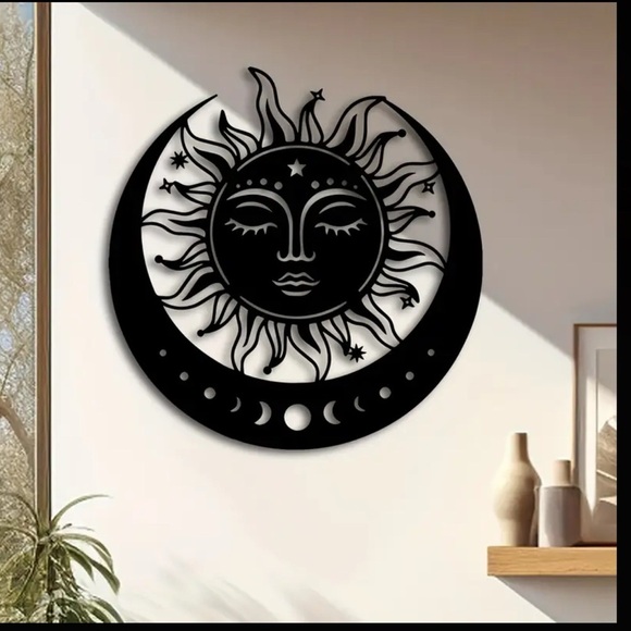 Other - Black Celestial Sun and Moon Art Wall Decor